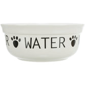 Trixie Drinkbak Hond Water Keramiek Wit / Zwart 1,6 Ltr 20 Cm