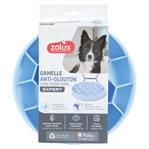 Zolux Voerbak Hond Slow Feed Met Zuignappen Silicone Blauw 21,5X21,5X4,5 Cm